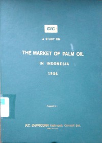 A Study on the market of palm oil in Indonesia