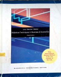 Statistical techniques in business & economics