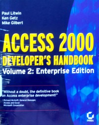 Access 2000 developer's handbook, vol 2: enterprise edition