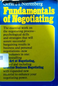 Fundamentals of negotiating