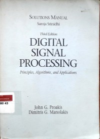Digital signal processing: principles, algorithms, and applications