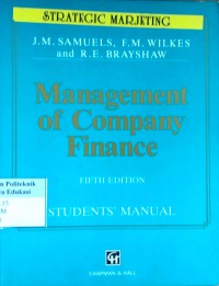 Management of Company Finance. 5th ed