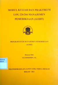 Manajemen pemeriksaan (audit): modul kuliah dan praktikum