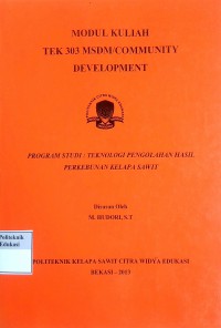 Msdm/community development: modul kuliah