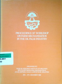 Proceedings 1999 PIPOC = PORIM international palm oil congress: agriculture